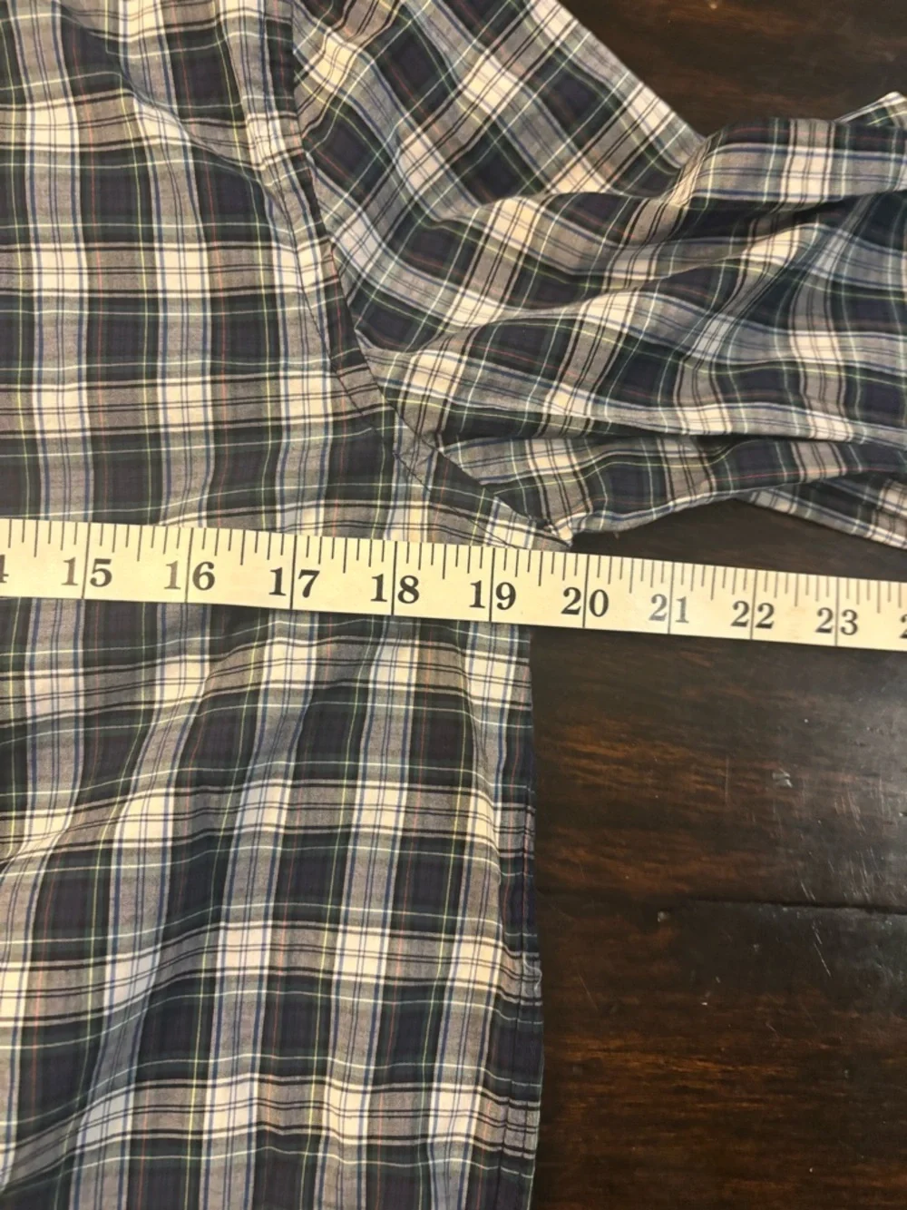 Ralph Lauren Navy and White Plaid Button-Down Shirt boy’s size XL 18/20